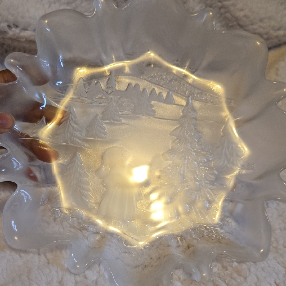 Frosted Glass Decorative Plate
